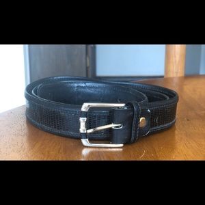 Bruno Magli leather and snakeskin men’s belt